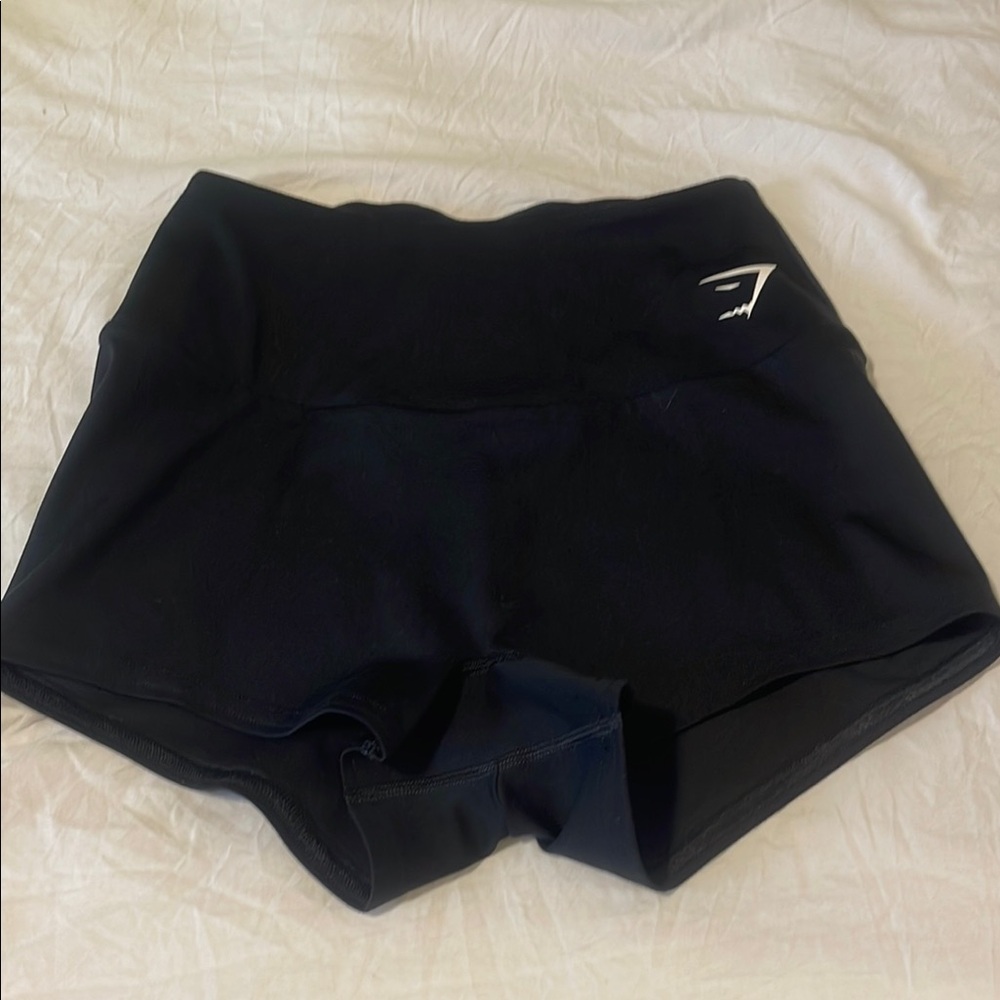Gymshark Black Spandex Athletic Shorts Fitted Design size S